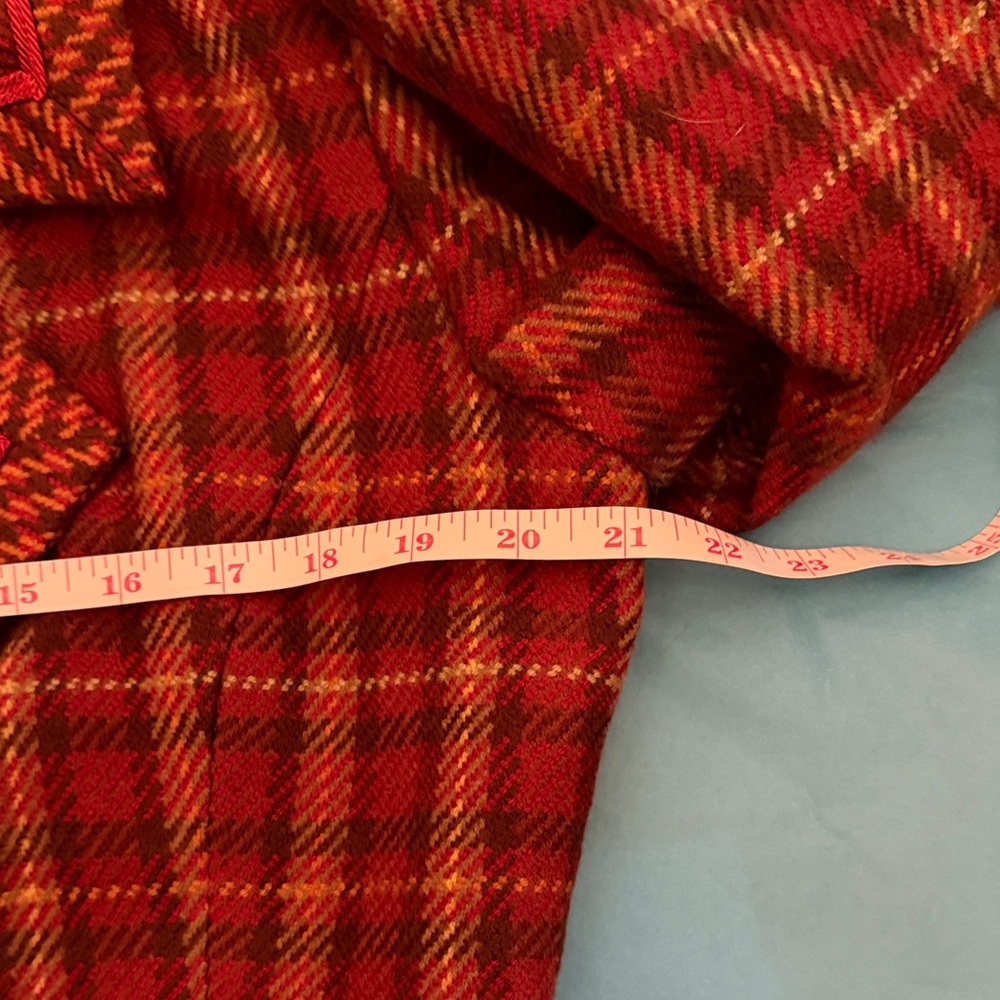 Fall Plaid Double-Breasted Blazer and Skirt Set - Picture 13 of 16